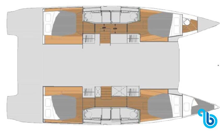 Fountaine Pajot Elba 45, Lalom