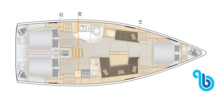 Hanse 418, Lauda