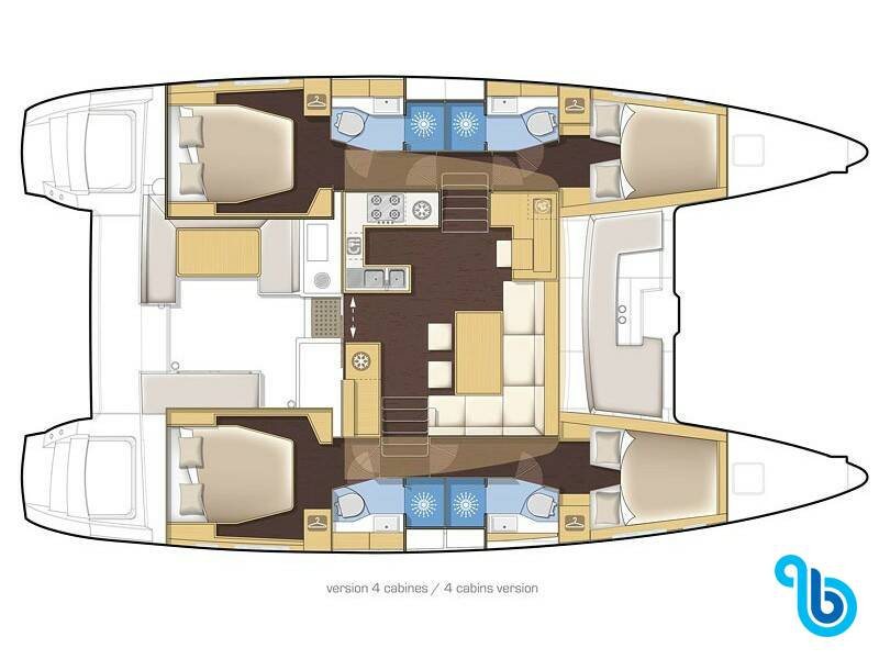 Lagoon 450 Flybridge, Greis