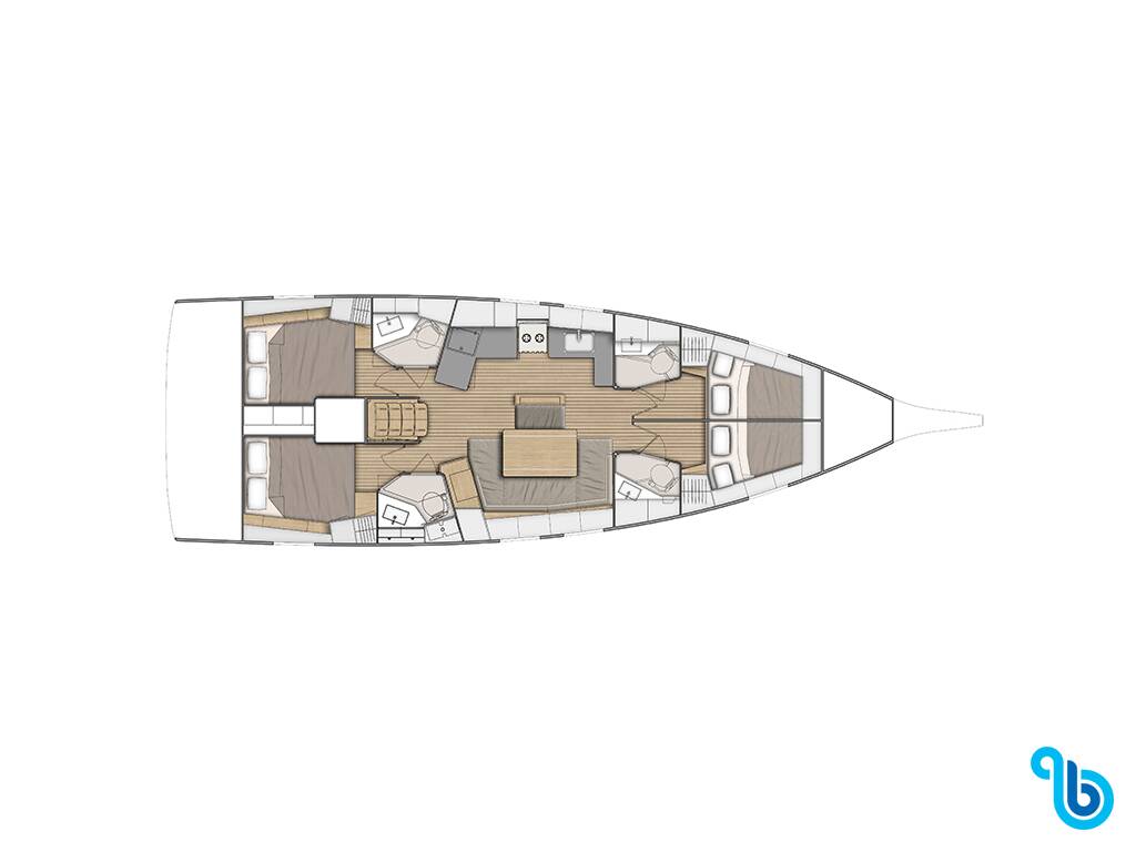 Oceanis 46.1, Sail Delta