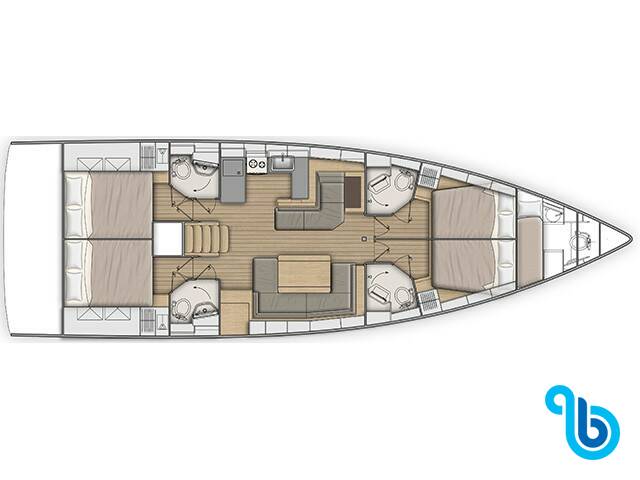 Oceanis 51.1, LIVING IN SEA